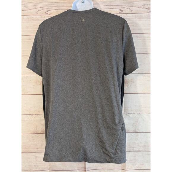 Mens Gray Tek Gear Dri-fit Activewear T-shirt Size Large With Pocket - Picture 2 of 8